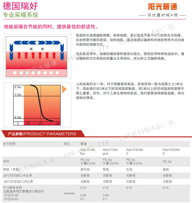 洛阳瑞好地暖管售后服务50年质保
